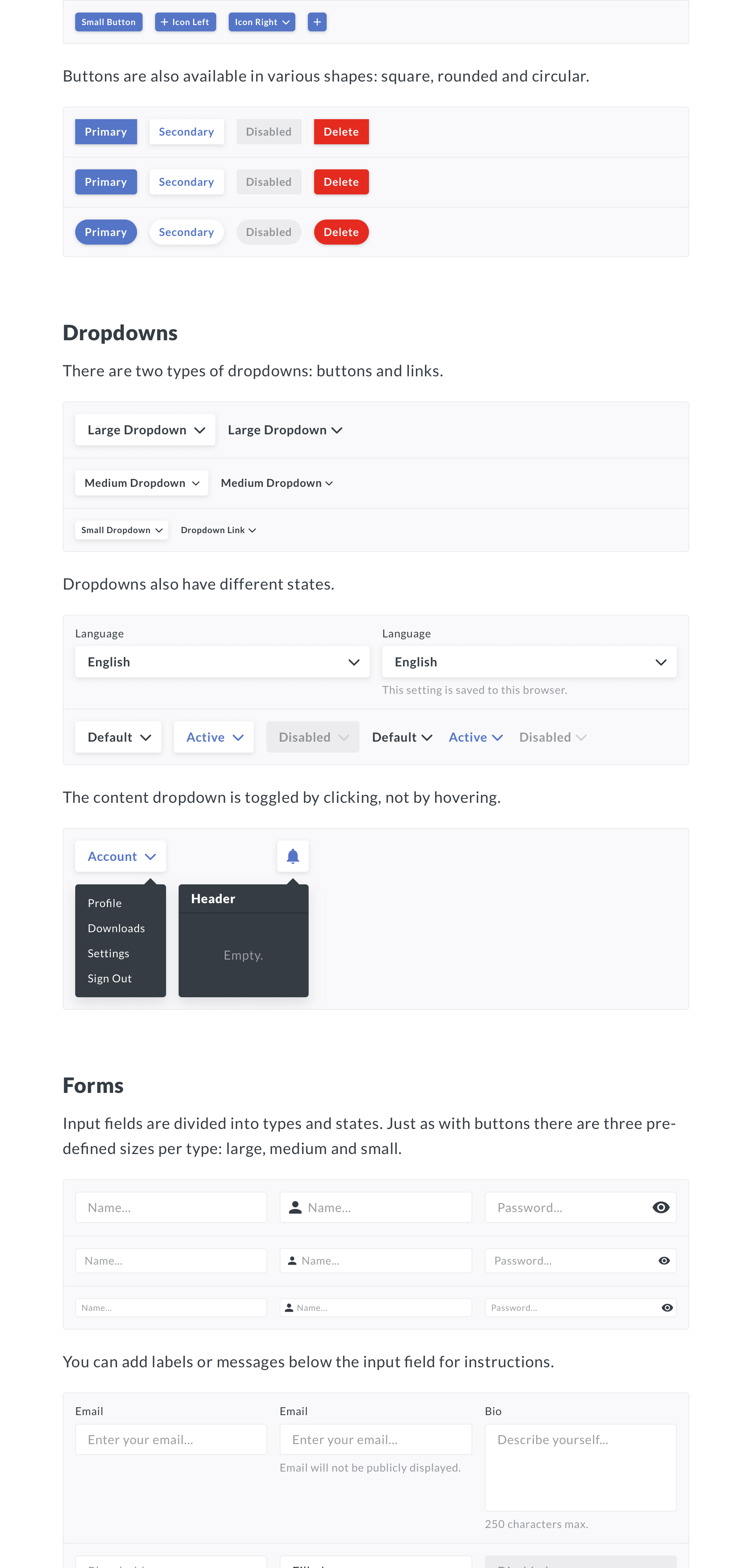 UI Design System - Desktop Version