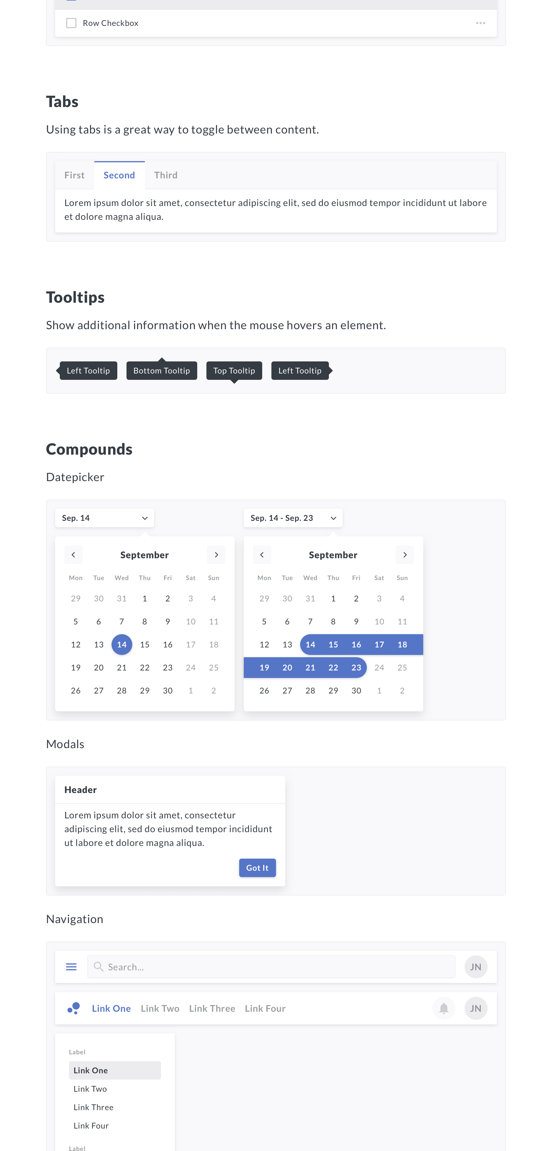 UI Design System - Desktop Version